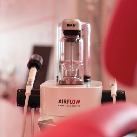 The EMS AIRFLOW Prophylaxis Master unit in a treatment room